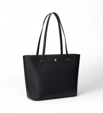 Lauren Ralph Lauren Bolso tote Karly mediano de piel cruzada negro