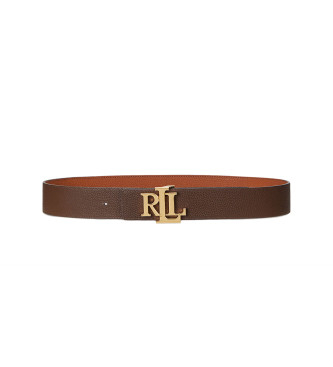 Lauren Ralph Lauren Omkeerbare bruine leren riem