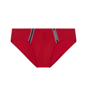 Emporio Armani Costume da bagno sottoveste rosso cenere