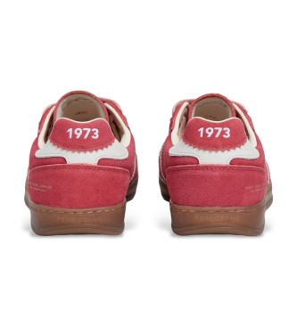 Pepe Jeans Zapatillas de Piel Ball Retro rojo