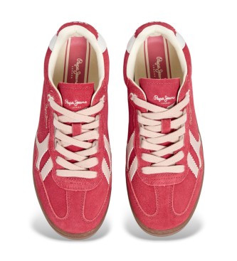 Pepe Jeans Zapatillas de Piel Ball Retro rojo