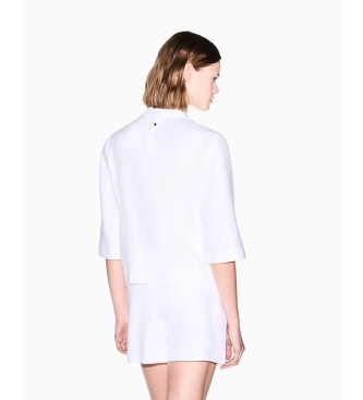 A|X Armani Exchange Americana Crop blanco