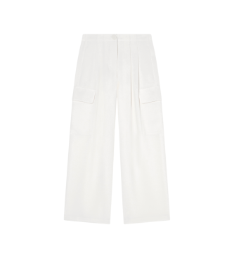A|X Armani Exchange Pantalón Cargo Ancho blanco