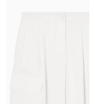 A|X Armani Exchange Pantalón Cargo Ancho blanco