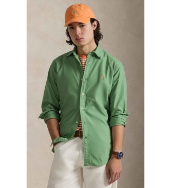 Polo Ralph Lauren Camisa oxford teñida en prenda verde