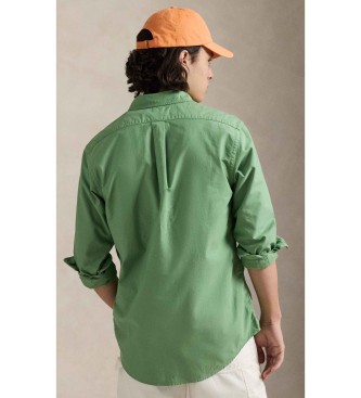 Polo Ralph Lauren Camisa oxford teñida en prenda verde