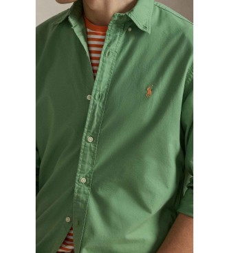 Polo Ralph Lauren Camisa oxford teñida en prenda verde