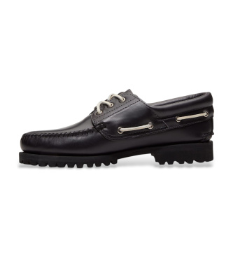 Timberland 3 eyelets bådsko i læder, sort