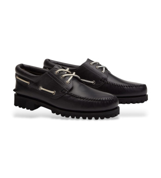 Timberland 3 eyelets bådsko i læder, sort