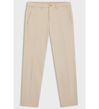 BOSS Beige Commuter Slim Trousers