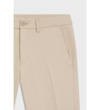 BOSS Beige Commuter Slim Trousers