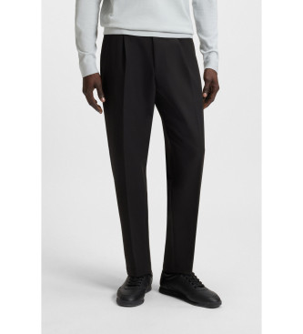 BOSS Zwarte Convert Pleat-broek