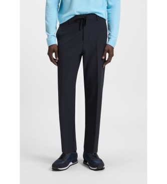 BOSS Marineblauwe broek tot aan de enkels