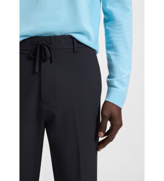BOSS Marineblauwe broek tot aan de enkels