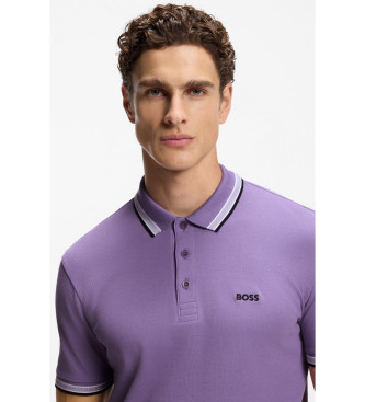 BOSS Polo Paddy lilás