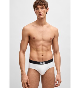 BOSS 3er-Pack Logo-Bund-Slips weiß, grau, schwarz