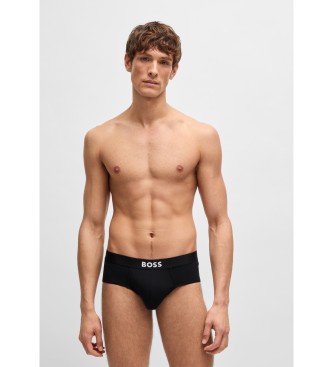 BOSS 3er-Pack Logo-Bund-Slips weiß, grau, schwarz