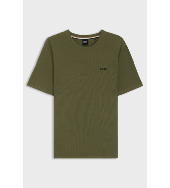 BOSS Groen T-shirt met wafelstructuur