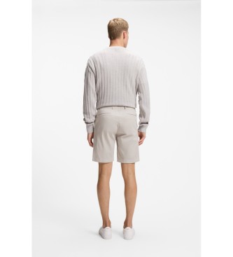 BOSS Beige shorts i slim fit