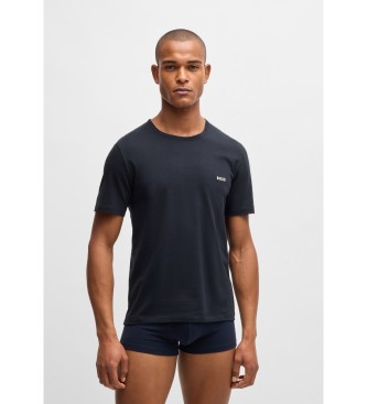 BOSS Set de 3 camisetas interiores azul