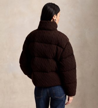 Polo Ralph Lauren Chaqueta acolchada de lana y cachemira marrón