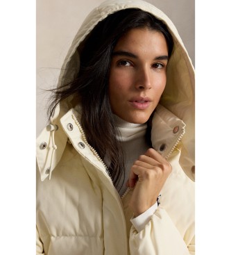 Polo Ralph Lauren Cream-white down-filled quilted jacket