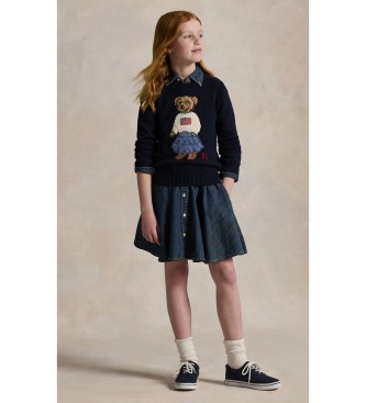 Polo Ralph Lauren Navy Polo Bear cotton jumper