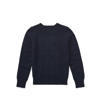 Polo Ralph Lauren Navy Polo Bear cotton jumper