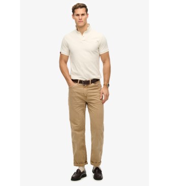 Superdry Koszulka polo w stylu vintage, w stylu „destroy”, w kolorze złamanej bieli