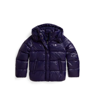 Polo Ralph Lauren Navy shiny down jacket with hood
