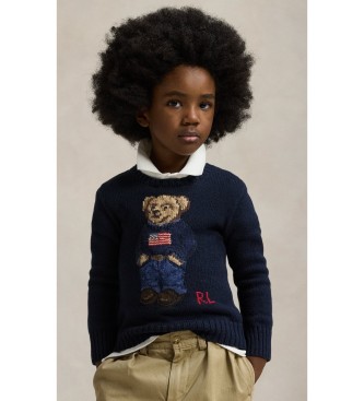 Polo Ralph Lauren Suéter de algodón con el osito de Polo marino