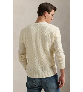 Polo Ralph Lauren Maglione in lana e cashmere bianco crema