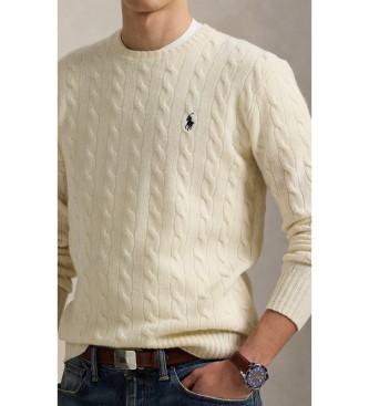 Polo Ralph Lauren Maglione in lana e cashmere bianco crema