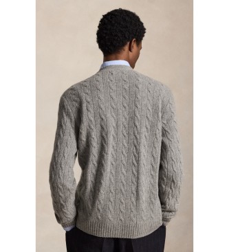 Polo Ralph Lauren Cardigan en laine et cachemire gris