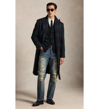 Polo Ralph Lauren Cardigan en laine à carreaux vert, marine