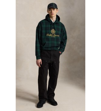 Polo Ralph Lauren Felpa Flock nero, verde