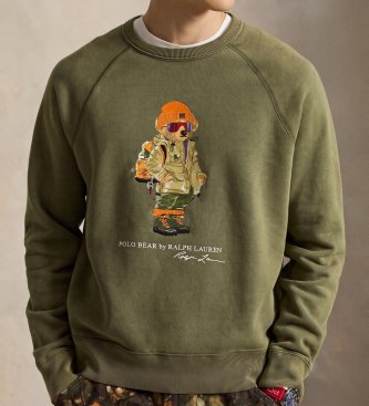 Polo Ralph Lauren Sudadera de felpa con Polo Bear verde