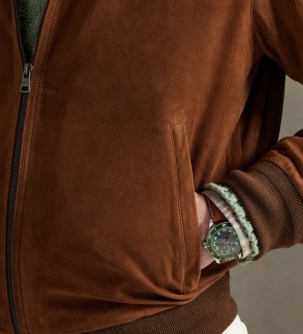 Polo Ralph Lauren Veste Charleton en daim marron