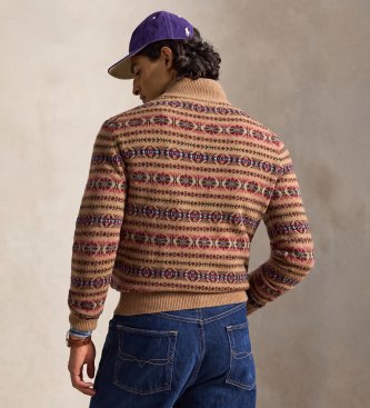 Polo Ralph Lauren Maglione di lana Fair Isle marrone