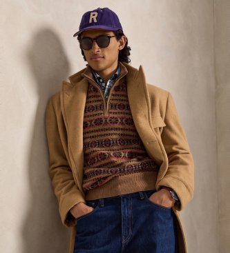 Polo Ralph Lauren Maglione di lana Fair Isle marrone