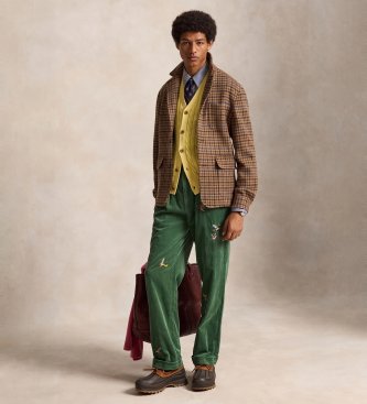 Polo Ralph Lauren Calça Whitman bordada Relaxed Fit verde