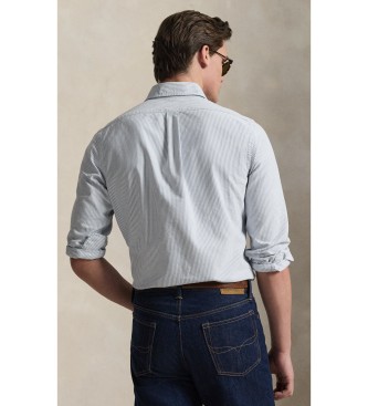 Polo Ralph Lauren Custom Fit gestreiftes Oxford-Hemd weiß, marineblau