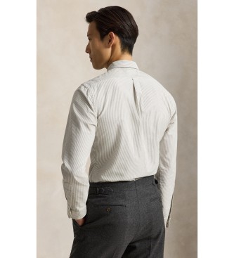 Polo Ralph Lauren Camisa oxford con rayas Custom Fit blanco