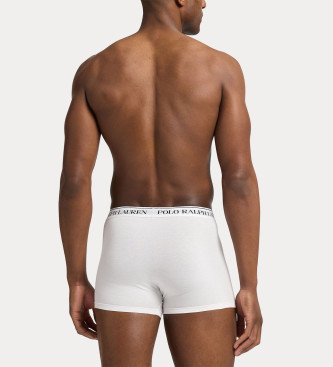 Polo Ralph Lauren Conjunto de 3 cuecas clássicas de algodão branco, cinza, preto
