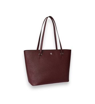 Lauren Ralph Lauren Bolso tote Karly mediano de piel cruzada granate