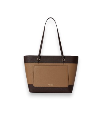 Lauren Ralph Lauren Bolso tote Karly mediano de piel beige