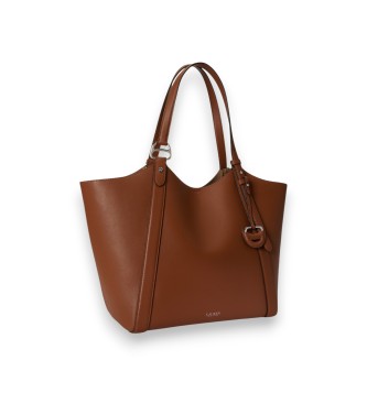 Lauren Ralph Lauren Bolso tote Tasha grande de piel de napa marrón