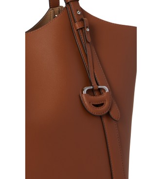 Lauren Ralph Lauren Bolso tote Tasha grande de piel de napa marrón