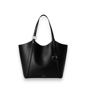 Lauren Ralph Lauren Bolso tote Tasha grande de piel de napa negro
