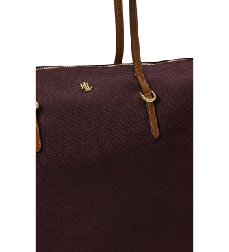 Lauren Ralph Lauren Sac tote Keaton grand en nylon grenat